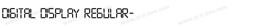 Digital Display Regular字体转换